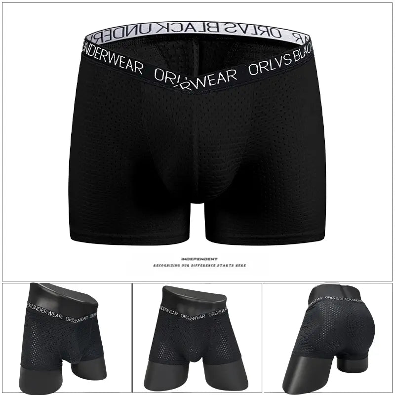 Adannu Adannu Men's Breathable Mesh V-Style Waist Boxer Shorts OR6300