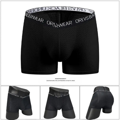 Adannu Adannu Men's Breathable Mesh V-Style Waist Boxer Shorts OR6300