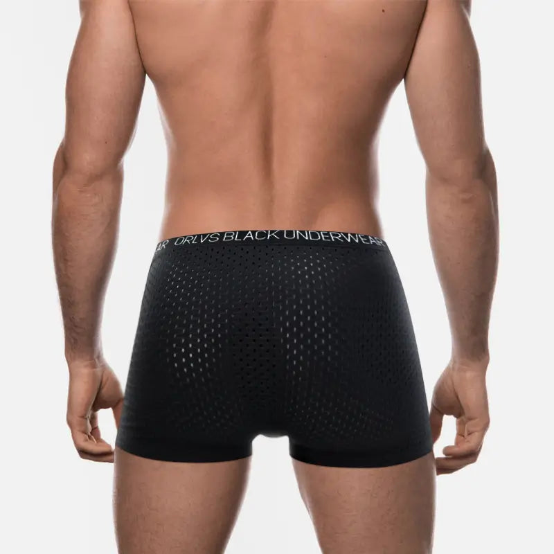 Adannu Adannu Men's Breathable Mesh V-Style Waist Boxer Shorts OR6300
