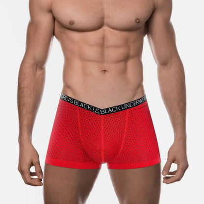 Adannu Adannu Men's Breathable Mesh V-Style Waist Boxer Shorts OR6300