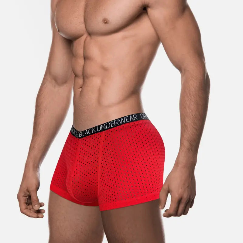 Adannu Adannu Men's Breathable Mesh V-Style Waist Boxer Shorts OR6300
