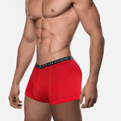 Adannu Adannu Men's Breathable Mesh V-Style Waist Boxer Shorts OR6300