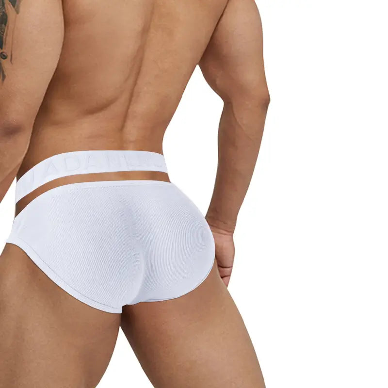 Adannu Adannu Men's Cotton Briefs Enhanced Support Pouch Low-Rise Underwear AD795