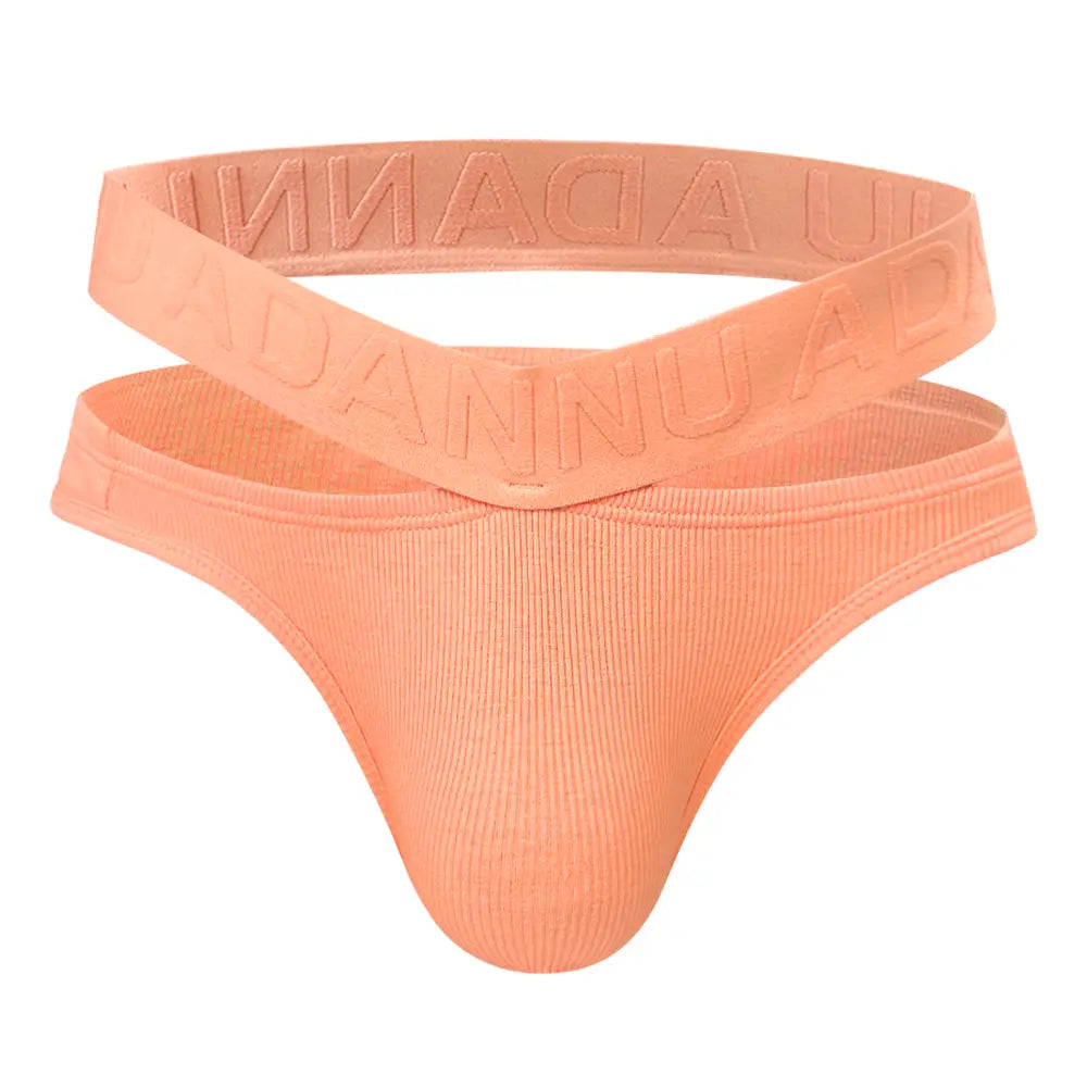Adannu Adannu Men's Cotton Briefs Enhanced Support Pouch Low-Rise Underwear AD795