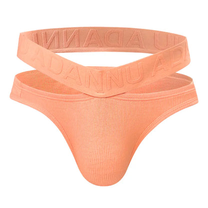 Adannu Adannu Men's Cotton Briefs Enhanced Support Pouch Low-Rise Underwear AD795
