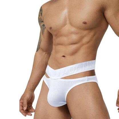 Adannu Adannu Men's Cotton Briefs Enhanced Support Pouch Low-Rise Underwear AD795