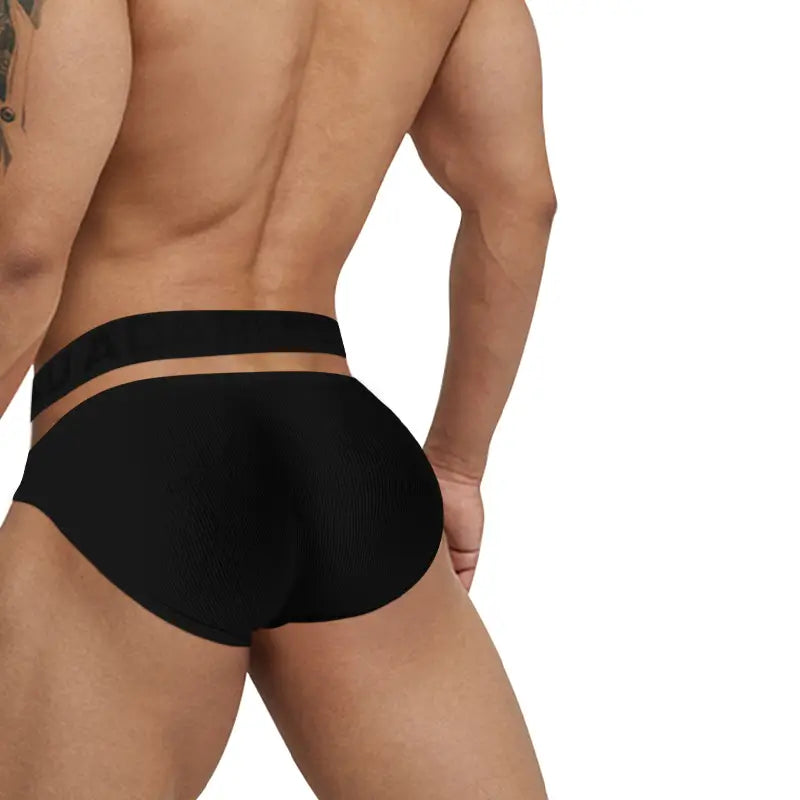 Adannu Adannu Men's Cotton Briefs Enhanced Support Pouch Low-Rise Underwear AD795