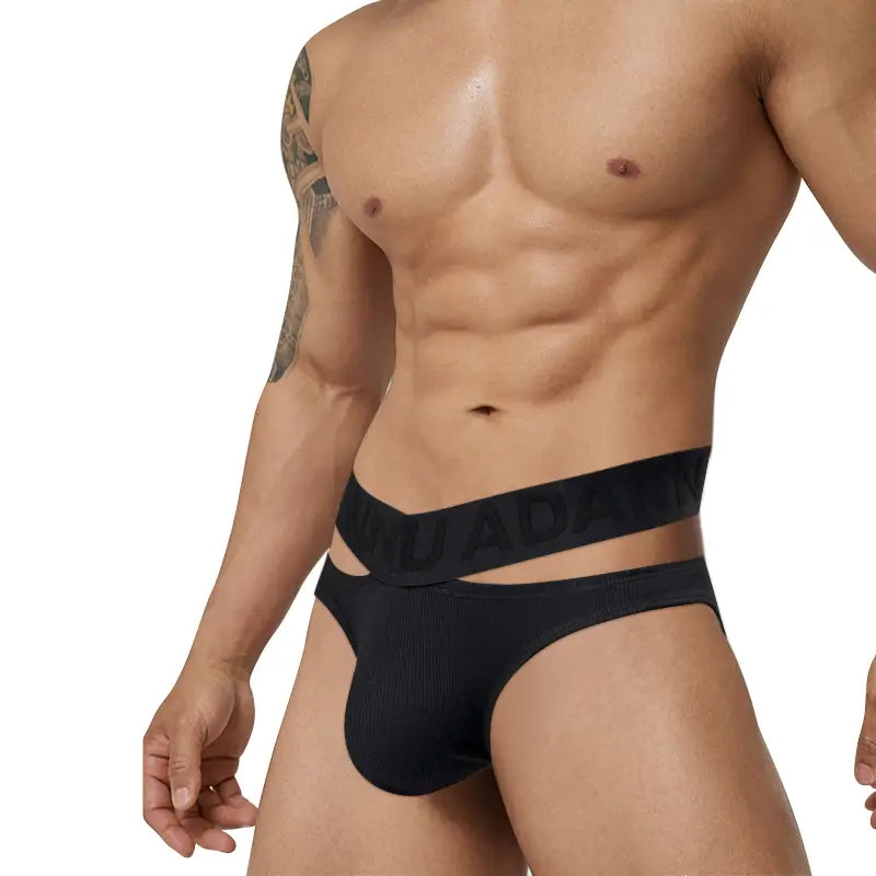 Adannu Adannu Men's Cotton Briefs Enhanced Support Pouch Low-Rise Underwear AD795
