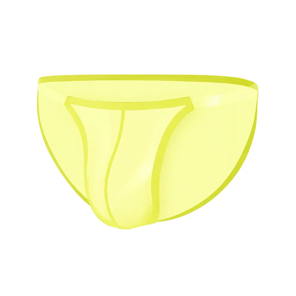 Adannu Adannu Men's High-Waisted Bikini Briefs – 0.01mm Ultra-Thin Transparent Mesh for Breathable AD783