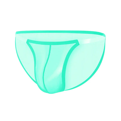 Adannu Adannu Men's High-Waisted Bikini Briefs – 0.01mm Ultra-Thin Transparent Mesh for Breathable AD783