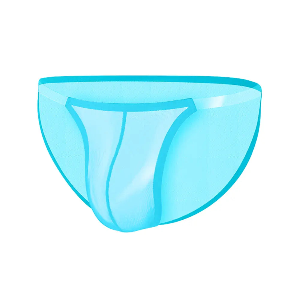 Adannu Adannu Men's High-Waisted Bikini Briefs – 0.01mm Ultra-Thin Transparent Mesh for Breathable AD783
