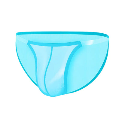 Adannu Adannu Men's High-Waisted Bikini Briefs – 0.01mm Ultra-Thin Transparent Mesh for Breathable AD783