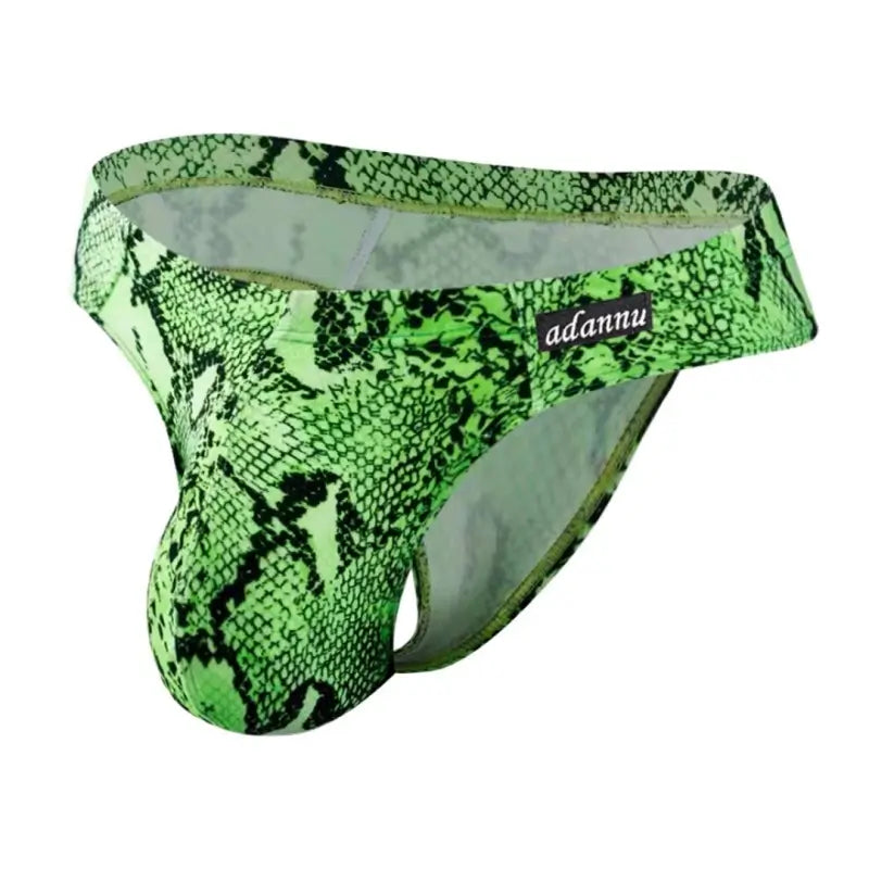 Adannu Adannu Men's Leopard Thongs Moisture-Wicking Cotton Seamless AD745