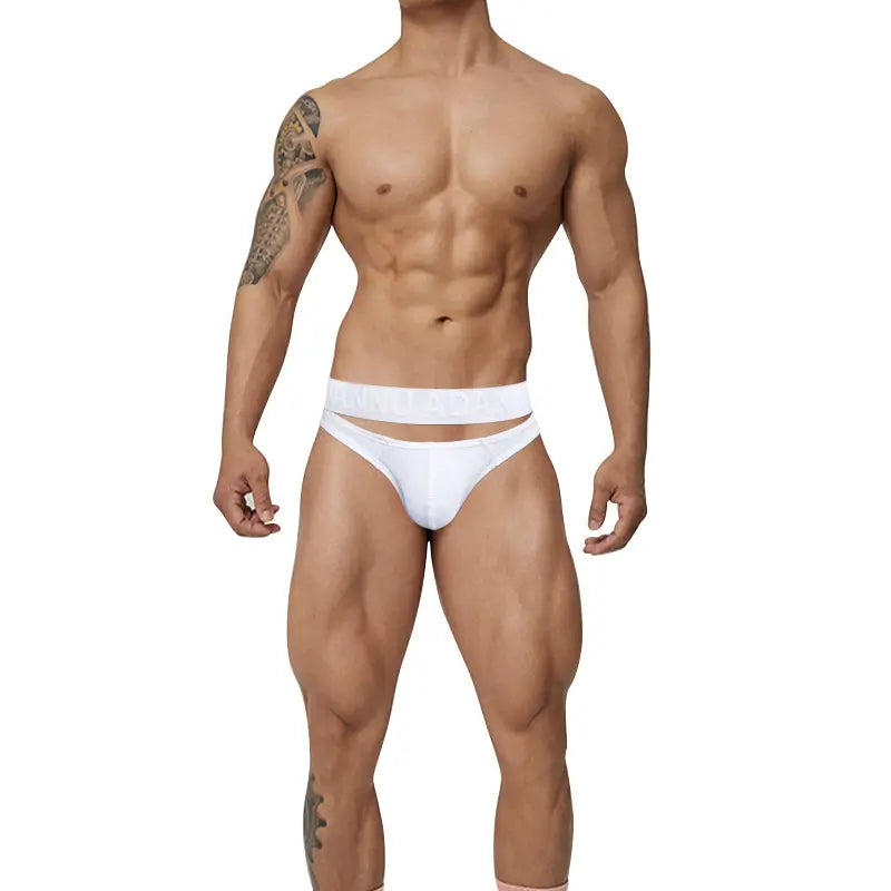 Adannu Adannu Men's Low-Rise Bikini Briefs Enhanced Pouch AD793