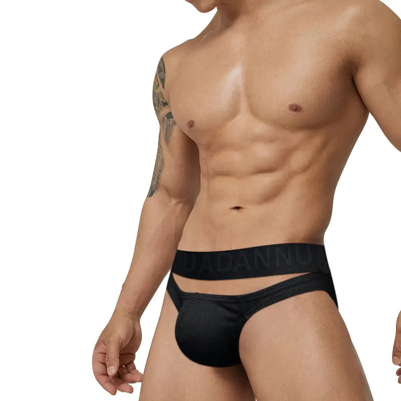 Adannu Adannu Men's Low-Rise Bikini Briefs Enhanced Pouch AD793
