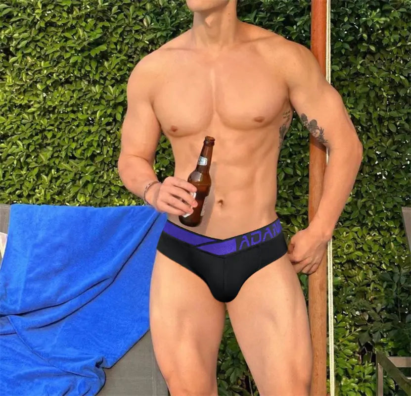 Adannu Adannu Men's Modal Blend Underwear with Contoured Support Male Briefs AD7200