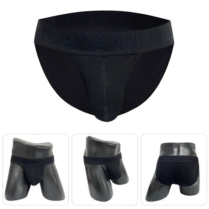Adannu Adannu Men's Sexy Bikini Briefs - High-Cut Pouch Underwear, Eco-Friendly & Anti-Roll Design AD768