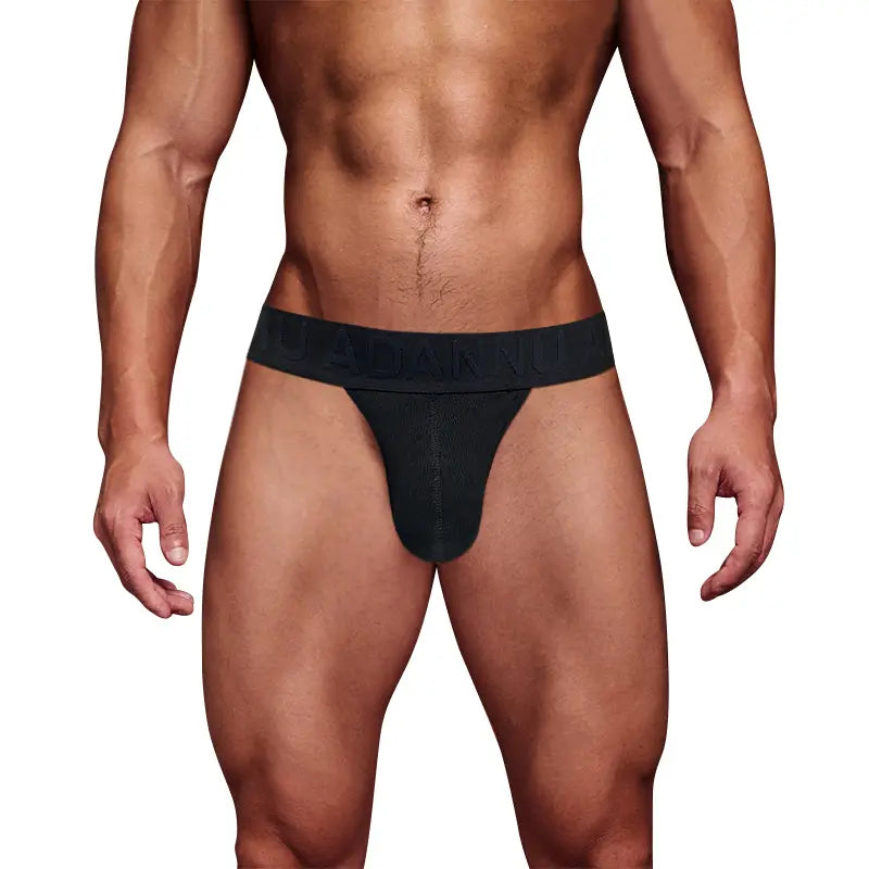 Adannu Adannu Men's Sexy Bikini Briefs - High-Cut Pouch Underwear, Eco-Friendly & Anti-Roll Design AD768