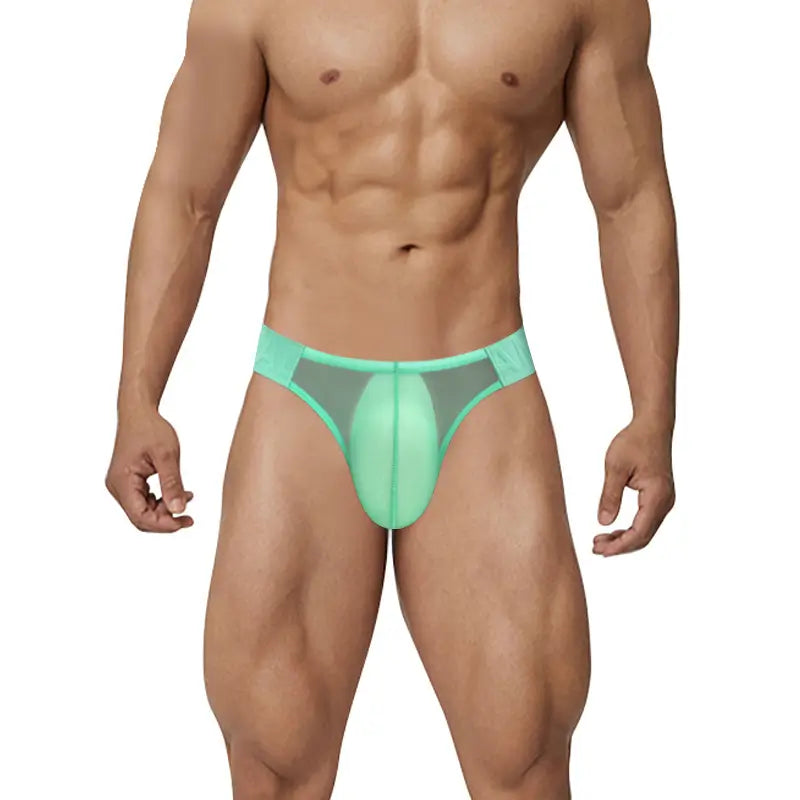 Adannu Adannu Men's Sexy High-Cut Bikini Briefs | Oxhorn Mesh Waistband AD787
