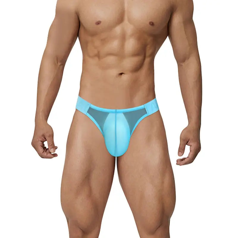 Adannu Adannu Men's Sexy High-Cut Bikini Briefs | Oxhorn Mesh Waistband AD787