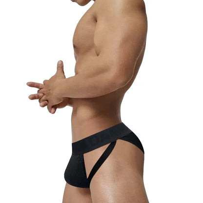 Adannu Adannu Men's Sexy High-Cut Briefs – 95% Cotton with Embossed Pattern AD770