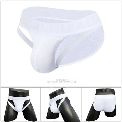 Adannu Adannu Men's Sexy High-Cut Briefs – 95% Cotton with Embossed Pattern AD770