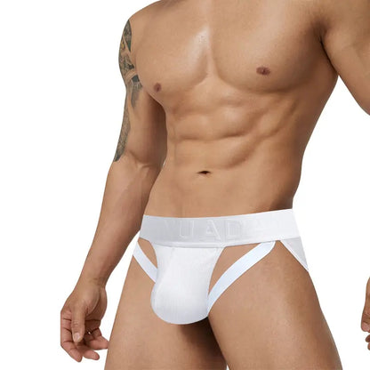 Adannu Adannu Men's Sexy High-Cut Briefs – 95% Cotton with Embossed Pattern AD770