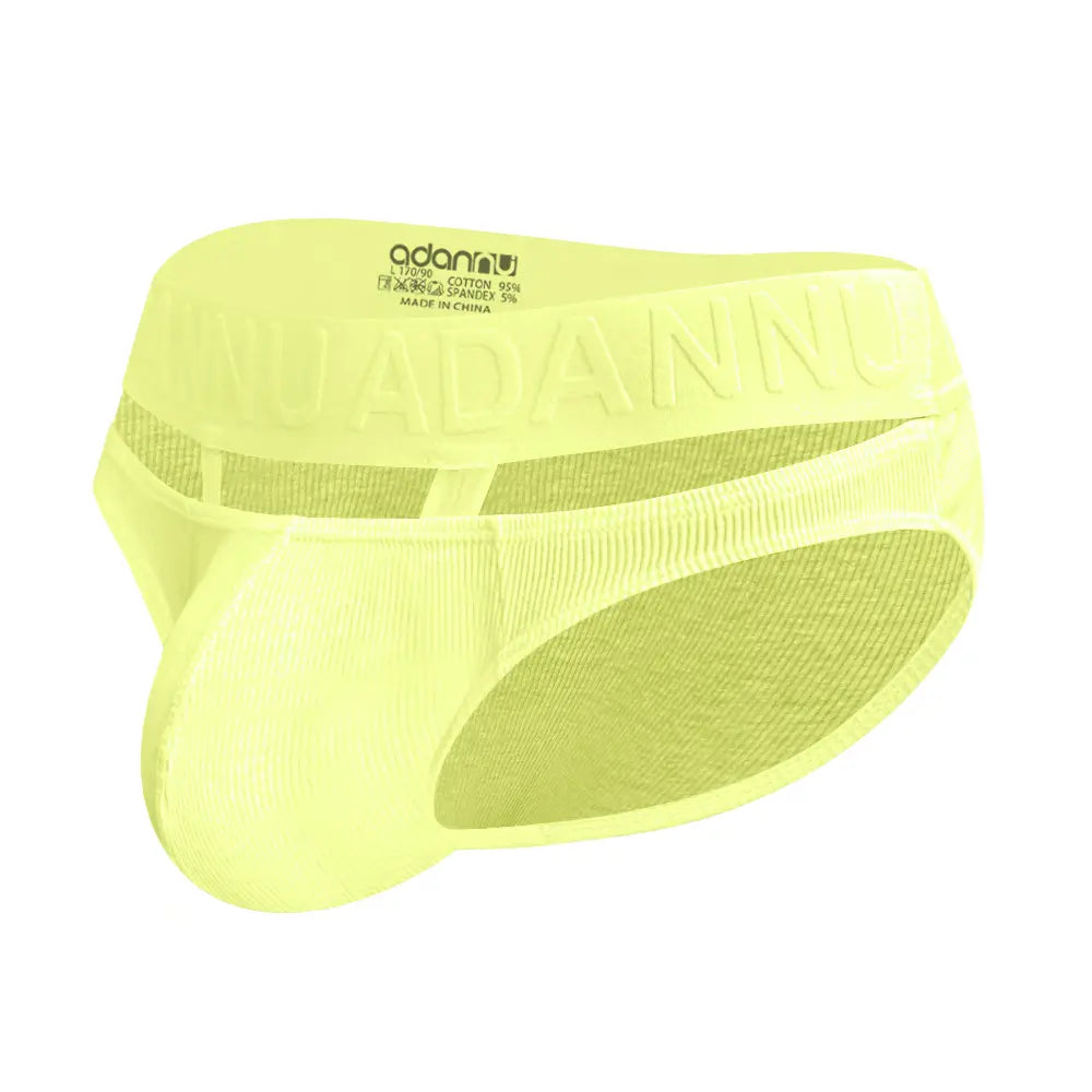 Adannu Adannu Men's Sexy Low Rise Breathable Pouch Briefs with Surround Ring Design AD752