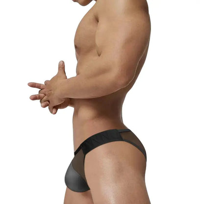 Adannu Adannu Men's Sexy Mesh Briefs with Enhanced Pouch – Ultra-Thin 0.01mm Transparent Mesh AD780
