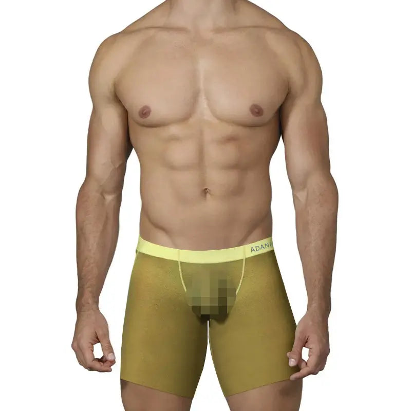 Adannu Adannu Men's Sexy Micro-Elastic Mesh Boxer Shorts – Ultimate Comfort & Style