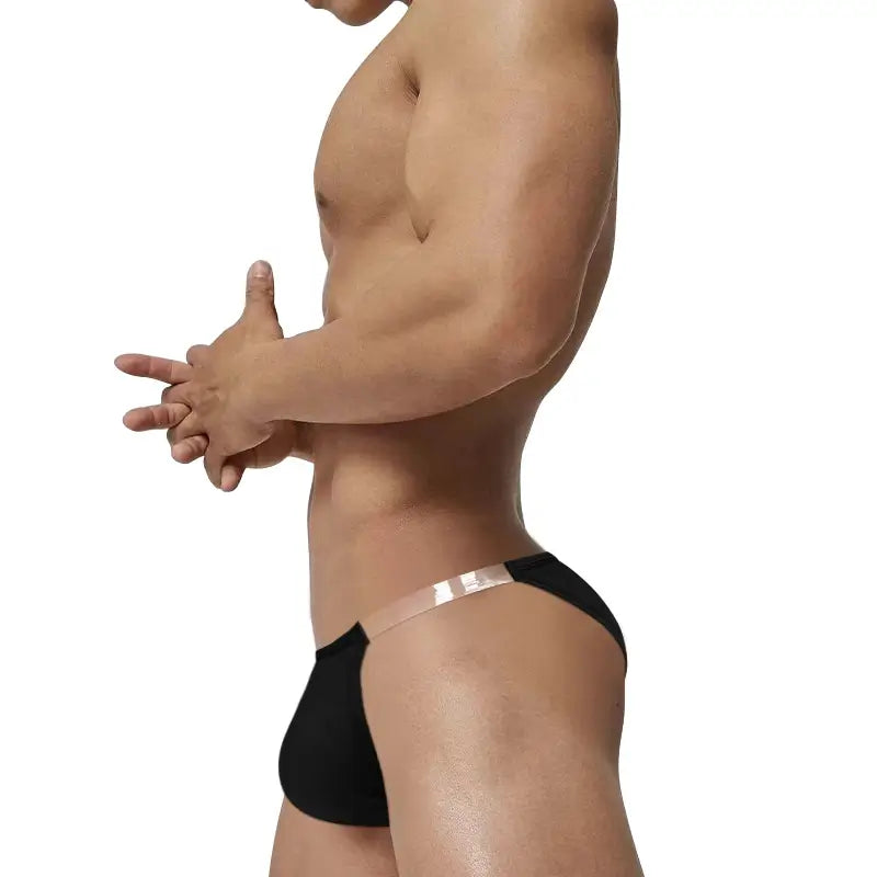 Adannu Adannu Men's U-Shaped Low Waist Bikini Briefs – Modal Fabric & Transparent Waistband for Stylish Comfort