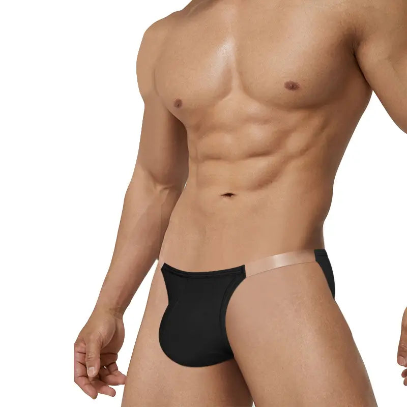 Adannu Adannu Men's U-Shaped Low Waist Bikini Briefs – Modal Fabric & Transparent Waistband for Stylish Comfort