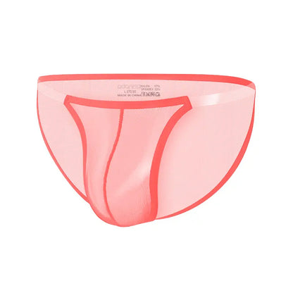 Adannu Adannu Men's Ultra-Sexy Low-Rise Bikini Briefs with Sheer Mesh Panels & High-Cut Design