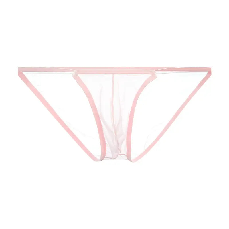 Adannu Adannu Men's Ultra-Sexy Low-Rise Bikini Briefs with Sheer Mesh Panels & High-Cut Design