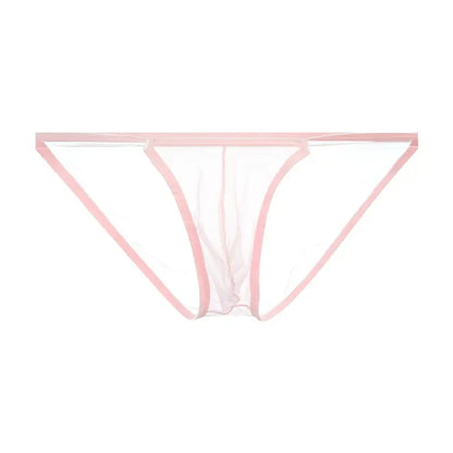 Adannu Adannu Men's Ultra-Sexy Low-Rise Bikini Briefs with Sheer Mesh Panels & High-Cut Design