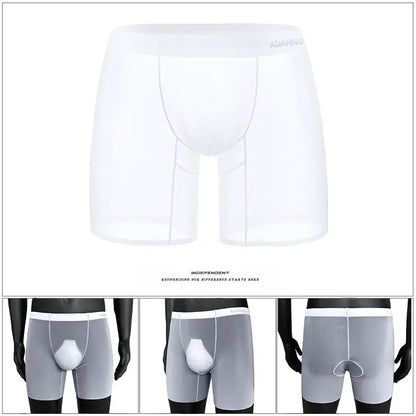 Adannu Adannu Ultra-Thin Men's Sexy Transparent Sports Boxer Shorts | Breathable Anti-Slip Underwear