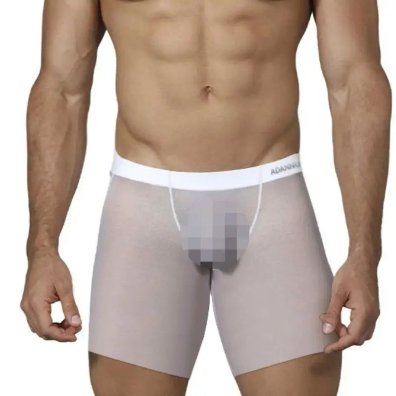 Adannu Adannu Ultra-Thin Men's Sexy Transparent Sports Boxer Shorts | Breathable Anti-Slip Underwear