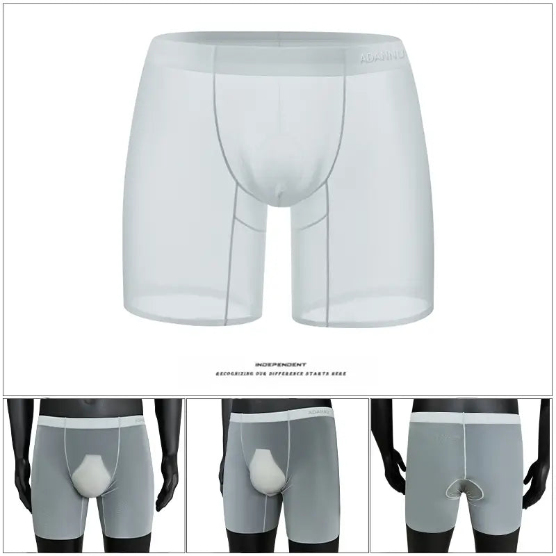 Adannu Adannu Ultra-Thin Men's Sexy Transparent Sports Boxer Shorts | Breathable Anti-Slip Underwear