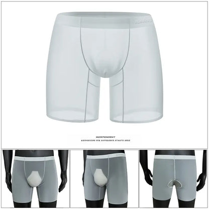 Adannu Adannu Ultra-Thin Men's Sexy Transparent Sports Boxer Shorts | Breathable Anti-Slip Underwear