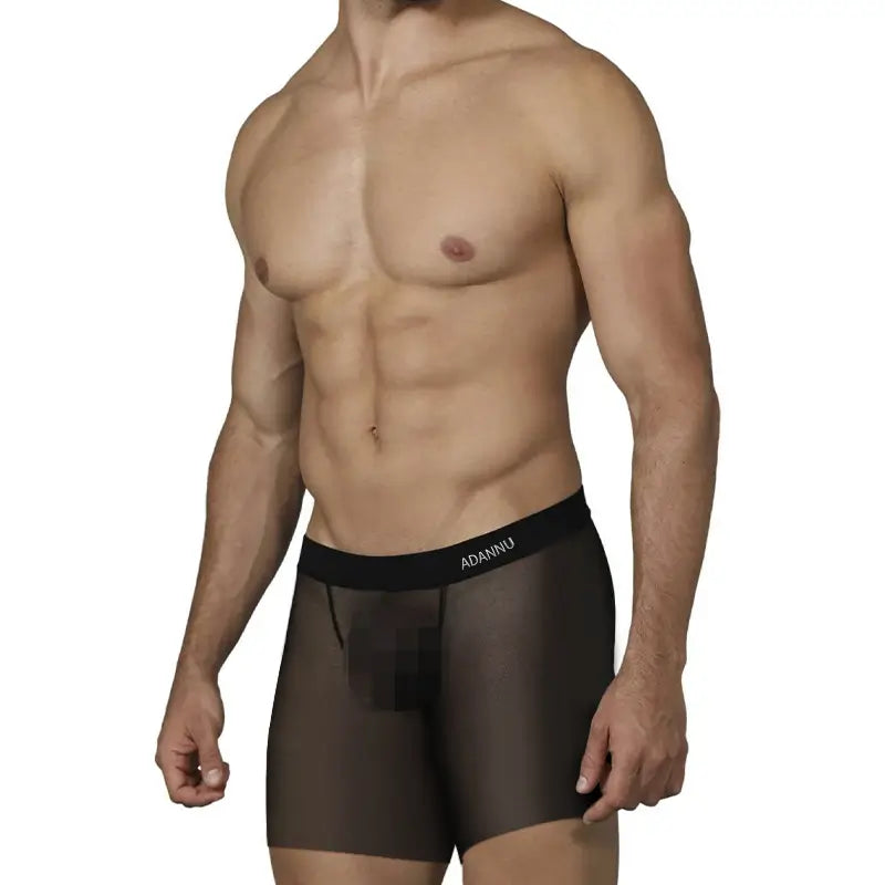 Adannu Adannu Ultra-Thin Men's Sexy Transparent Sports Boxer Shorts | Breathable Anti-Slip Underwear