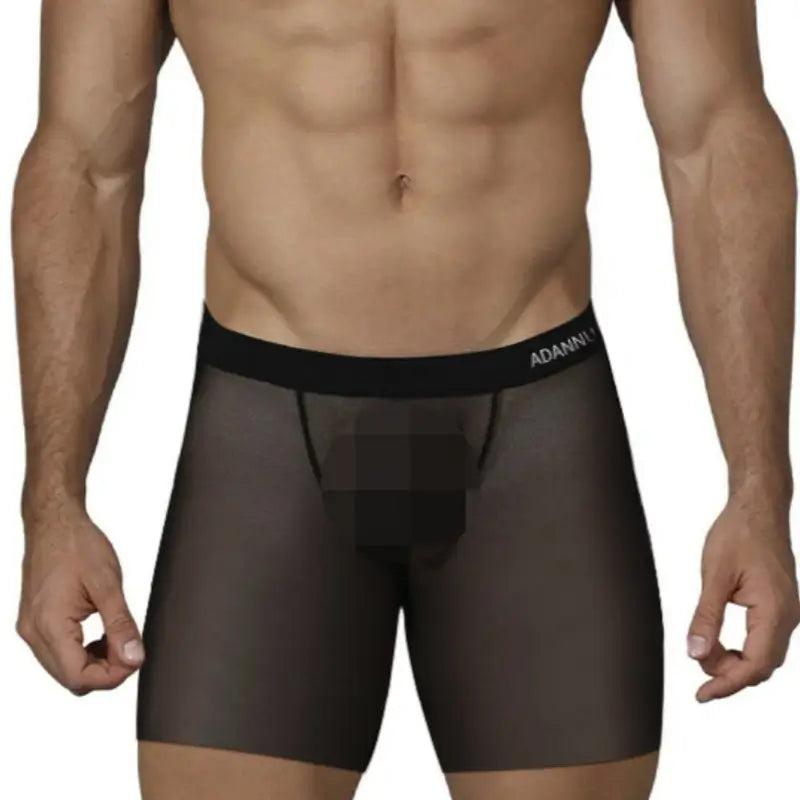Adannu Adannu Ultra-Thin Men's Sexy Transparent Sports Boxer Shorts | Breathable Anti-Slip Underwear