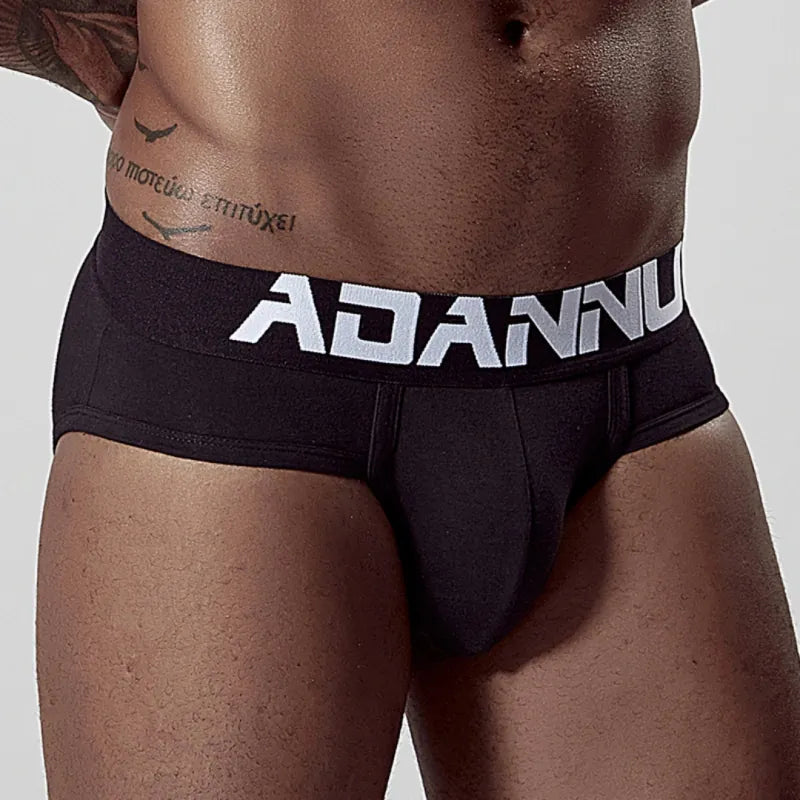 Adannu Briefs ADANNU Men's Cotton Briefs — 60S Aksu Cotton, U-Pouch & High-Density Waistband | AD127