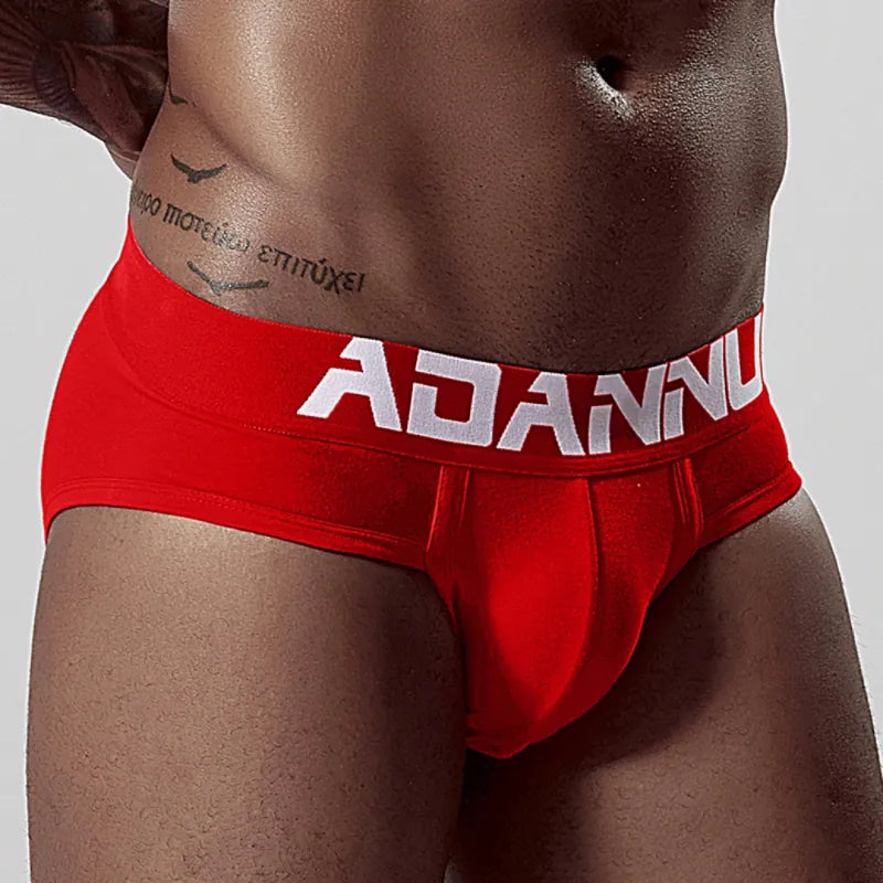 Adannu Briefs ADANNU Men's Cotton Briefs — 60S Aksu Cotton, U-Pouch & High-Density Waistband | AD127