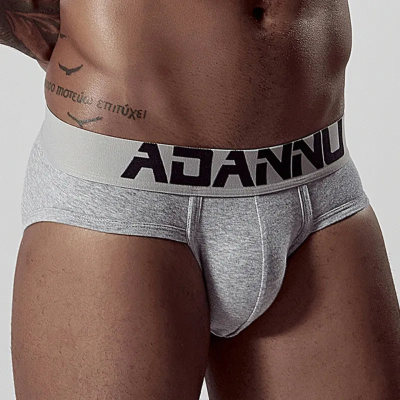 Adannu Briefs ADANNU Men's Cotton Briefs — 60S Aksu Cotton, U-Pouch & High-Density Waistband | AD127