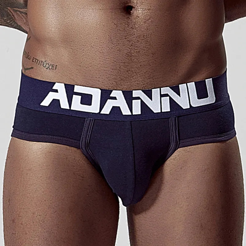 Adannu Briefs ADANNU Men's Cotton Briefs — 60S Aksu Cotton, U-Pouch & High-Density Waistband | AD127
