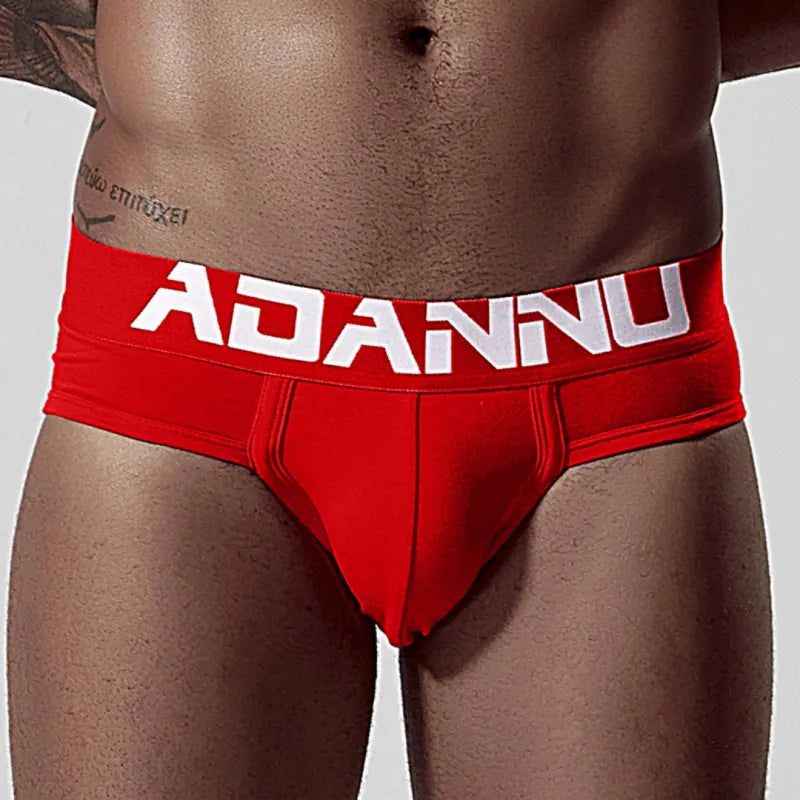 Adannu Briefs ADANNU Men's Cotton Briefs — 60S Aksu Cotton, U-Pouch & High-Density Waistband | AD127