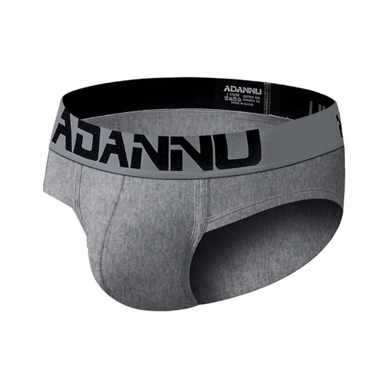 Adannu Briefs ADANNU Men's Cotton Briefs — 60S Aksu Cotton, U-Pouch & High-Density Waistband | AD127