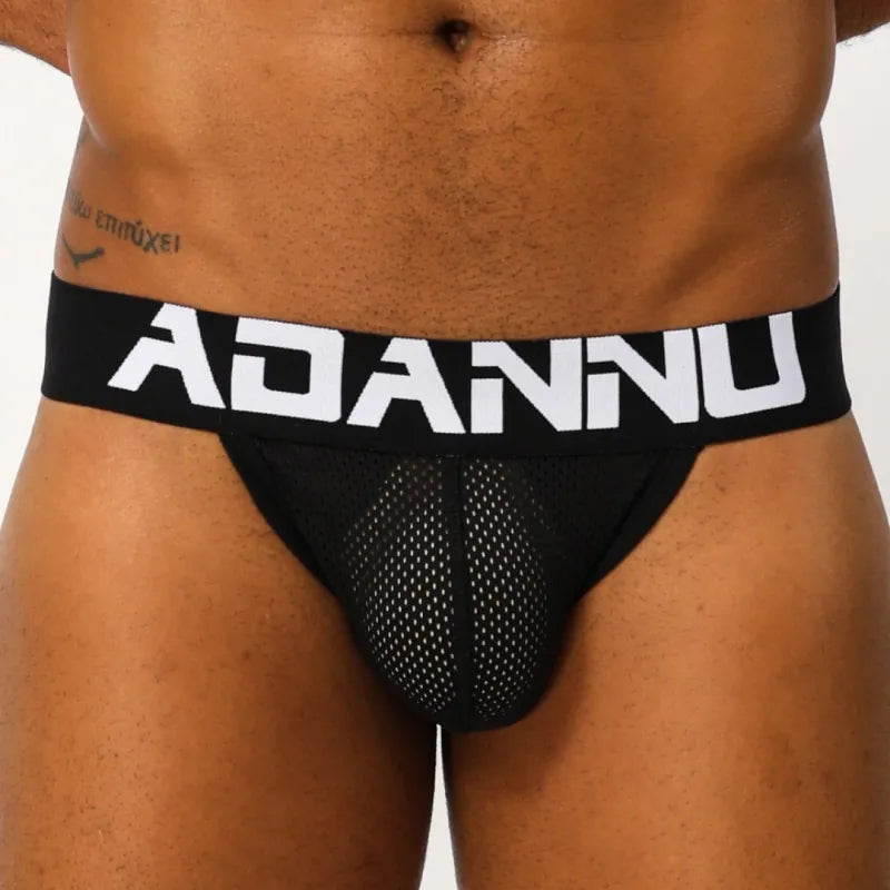 Adannu Jockstrap ADANNU Men's Jockstrap AD139 | Mesh Pouch, Double Strap, Butt-Lifting Thong