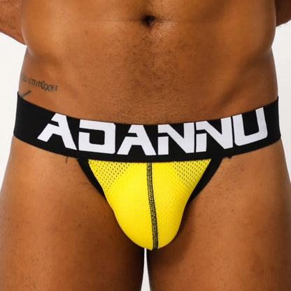 Adannu Jockstrap ADANNU Men's Jockstrap AD139 | Mesh Pouch, Double Strap, Butt-Lifting Thong