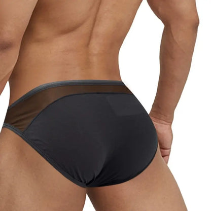 Adannu Men's Briefs Men's 3-Panel Splice Brief — Low Rise, Skin-Friendly & Sexy Modal